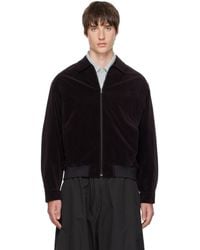 Amomento - Velvet Zip-Up Bomber Jacket - Lyst