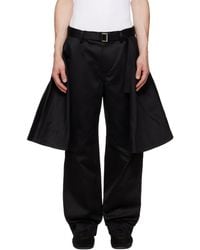 Sacai - Cotton Chino Trousers - Lyst