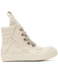 Rick Owens - Off- Porterville Jumbolaced Geobasket Sneakers - Lyst