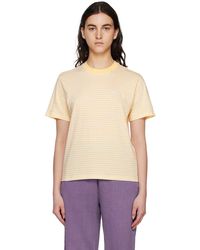 Carhartt - T-shirt coleen jaune et blanc - Lyst