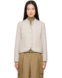 Moncler - Padded Wool Down Cardigan - Lyst