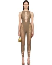 Poster Girl - Taupe Rhinestoned Janice Jumpsuit - Lyst