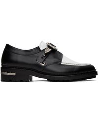 Toga Virilis - Chaussures à boucle noir et blanc en cuir exclusives à ssense - Lyst