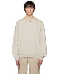Fear of God ESSENTIALS Henley Rugby Top in Gray for Men | Lyst