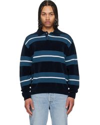 BOSS - Cotton-blend Knit Block Stripes Polo - Lyst