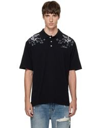 Amiri - Floral Embroidered Polo - Lyst
