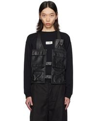 MM6 by Maison Martin Margiela - Pocket Leather Vest - Lyst