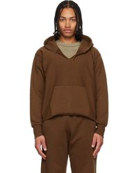 Les Tien - Heavyweight Raw Cropped Hoodie - Lyst