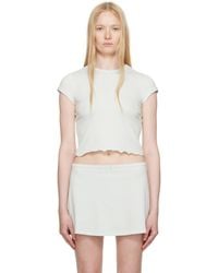 Skims - Drop Needle Pointelle Baby T-Shirt - Lyst