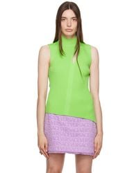 Versace - Green Slashed Turtleneck - Lyst