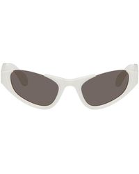 Alaïa - Alaïa lunettes de soleil œil-de-chat blanches - Lyst