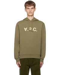 A.P.C. - Khaki Standard Grand 'V.P.C. Hoodie - Lyst