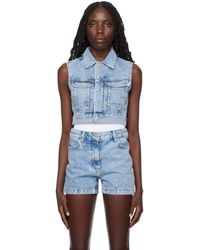 Moschino Jeans - Faded Denim Vest - Lyst