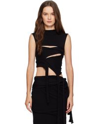 OTTOLINGER - Haut Noir En Tricot À Découpes - Lyst