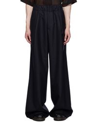 Dries Van Noten - Pantalon bleu marine à rayures - Lyst