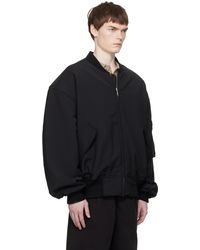 Entire studios Moto Bomber Jacket in Black for Men | Lyst