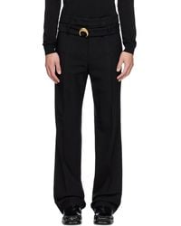Marine Serre - Tailored Belted Serge Trousers - Lyst