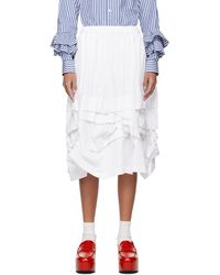 Comme des Garçons - Gathered Midi Skirt - Lyst