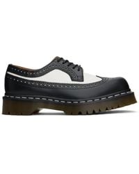 Dr. Martens - Derbys 3989 Noir Et Blanc En Cuir Poli À Semelle Bex - Lyst
