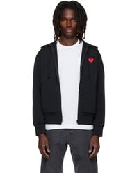 COMME DES GARÇONS PLAY - Heart Emblem Zip Hoodie - Lyst