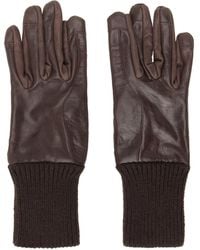 Rick Owens - Brown Short Ribcuff Gloves - Lyst