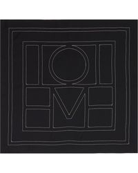 TOTEME - Embroidered Monogram Silk Scarf - Lyst