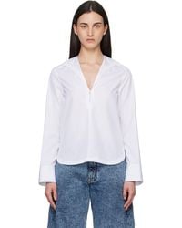 Alaïa - Hooded Poplin Shirt - Lyst