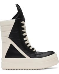 Rick Owens - ブラック＆オフホワイト Hollywood Mega Geobasket スニーカー - Lyst