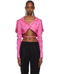 Jacquemus - Pink Le Raphia 'la Chemise Meio' Shirt - Lyst