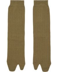 Maison Margiela - Khaki Tabi Socks - Lyst