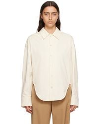 WOOYOUNGMI - Off-white Appliqué Shirt - Lyst