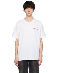Balmain - ホワイト ロゴ刺繍 Tシャツ - Lyst