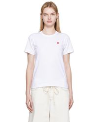 COMME DES GARÇONS PLAY - Comme Des Garçons Play Small Heart Patch T-shirt - Lyst