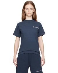 Sporty & Rich - Sportyrich t-shirt 'hwcny' bleu marine - Lyst