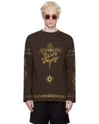 Jean Paul Gaultier - Brown Glitter Long Sleeve T-shirt - Lyst