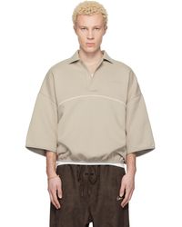 Fear Of God - Taupe Active Trace 3/4 Sleeve Modern Polo - Lyst