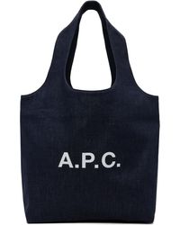 A.P.C. - ネイビー Ninon トートバッグ - Lyst
