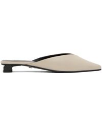 Ami Paris - Off-white Pointed Toe Mules - Lyst