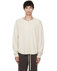 Les Tien - Off- Thermal Baseball Hem Henley - Lyst