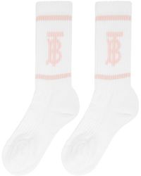 Burberry White Monogram Socks