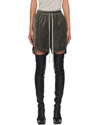 Rick Owens - Khaki Concordians Velvet Boxer Shorts - Lyst