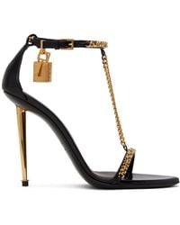 Tom Ford - Naked 105 Leather Chain Point-toe Ankle-strap Sandals - Lyst