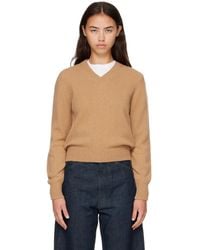 &Daughter - Tan Sligo V-Neck Sweater - Lyst