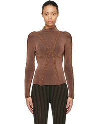 Isa Boulder - Ssense Exclusive Taupe Patch Turtleneck - Lyst