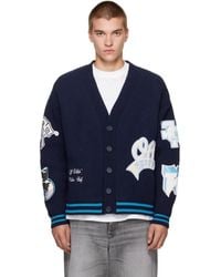 Off-White c/o Virgil Abloh - Og Patches Varsity Knit Cardigan - Lyst