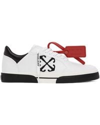 Off-White c/o Virgil Abloh - White & Black New Low Vulcanized Sneakers - Lyst