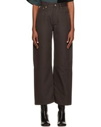 MM6 by Maison Martin Margiela - Brown Five-pocket Trousers - Lyst