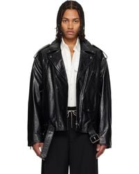 メンズ Dries Van Noten パデッド ジャケット ブラック | Lyst