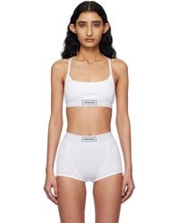 Versace - 90S Vintage Logo Ribbed Bra - Lyst