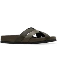 Tom Ford - Khaki Smooth & Supple Grain Leather Sandals - Lyst